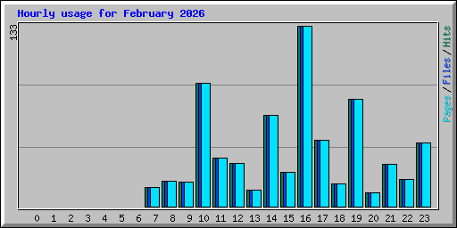Hourly usage for February 2026