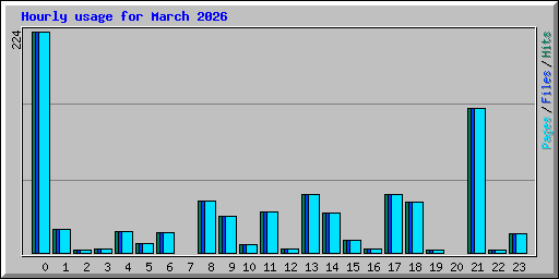 Hourly usage for March 2026